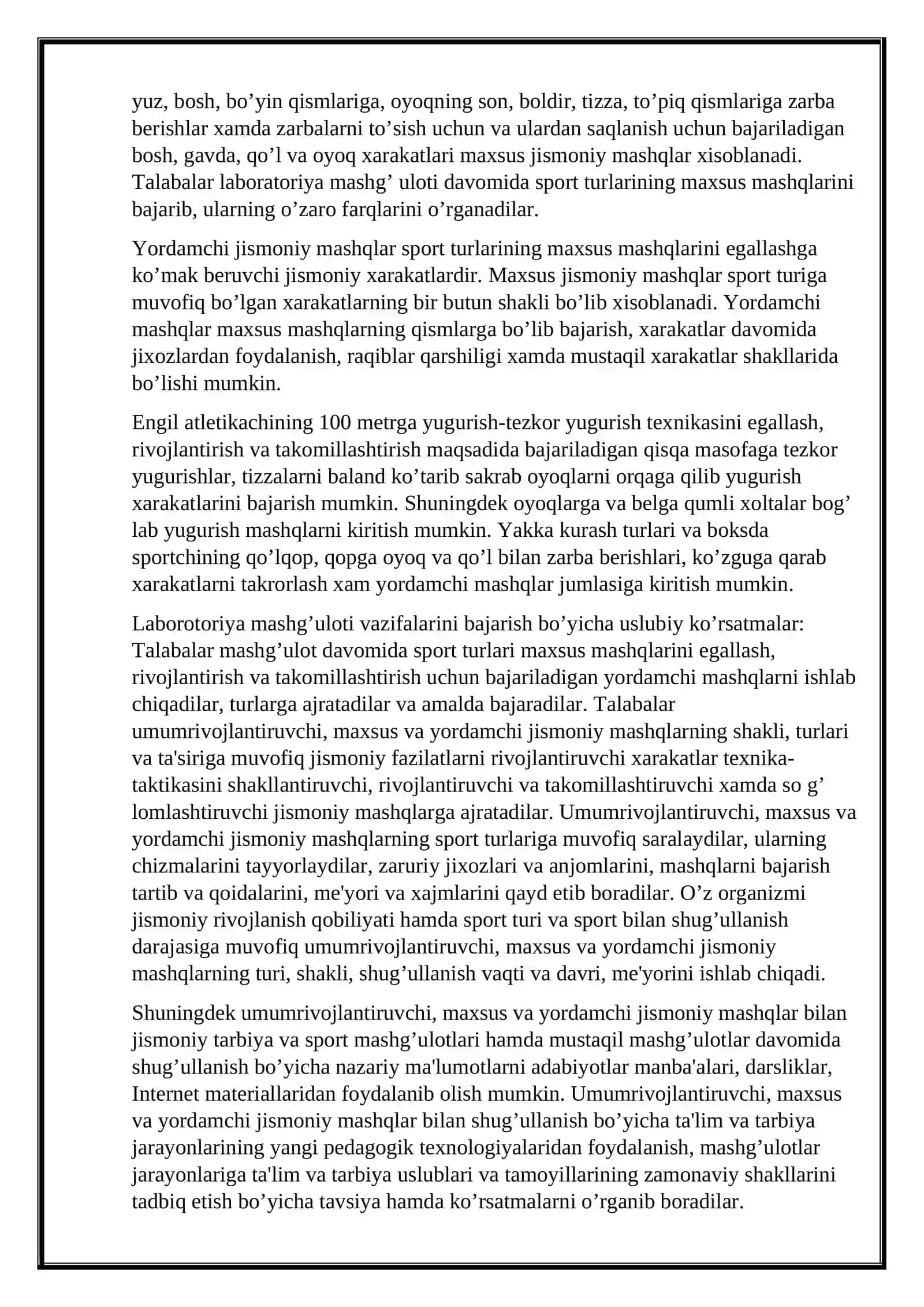 Jismoniy mashqlarning xarakteristikasi. Jismoniy mashqlarning paydo bo‘lishi 4