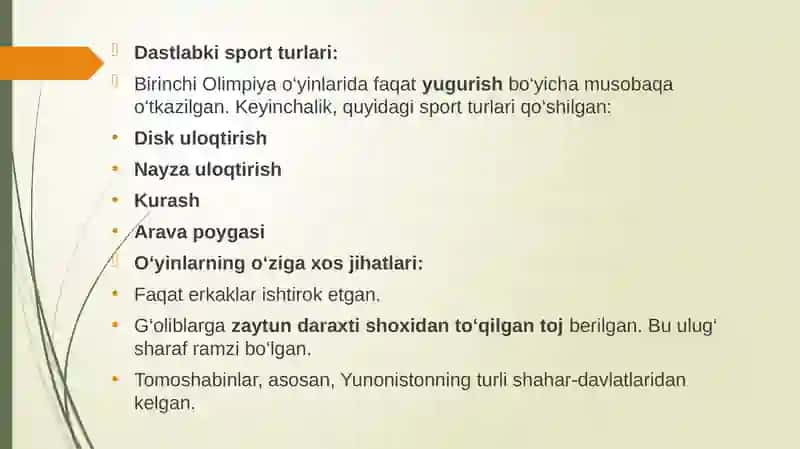 Olimpiyada tarixi. Stendlar, jadvallar va krassvordlar 4