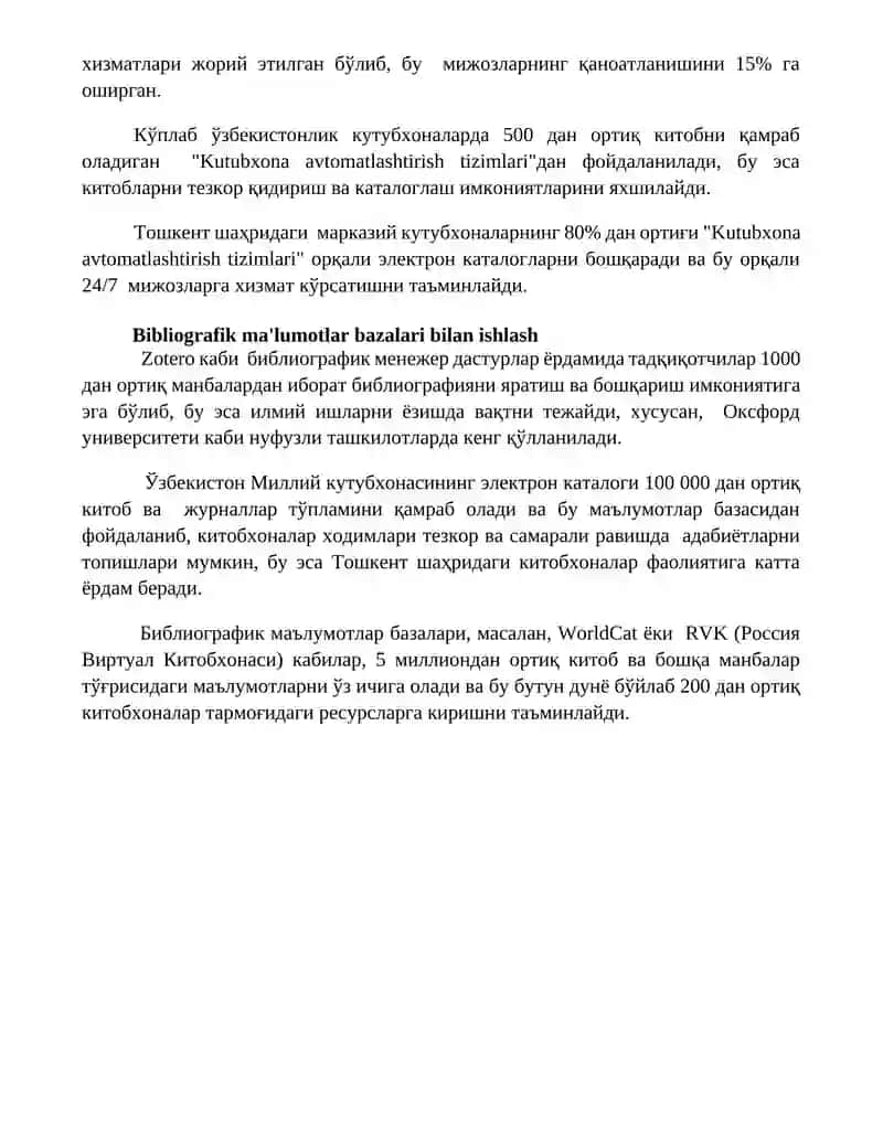 Kutubxona faoliyatida amaliy dasturiy vositalardan foydalanish 4