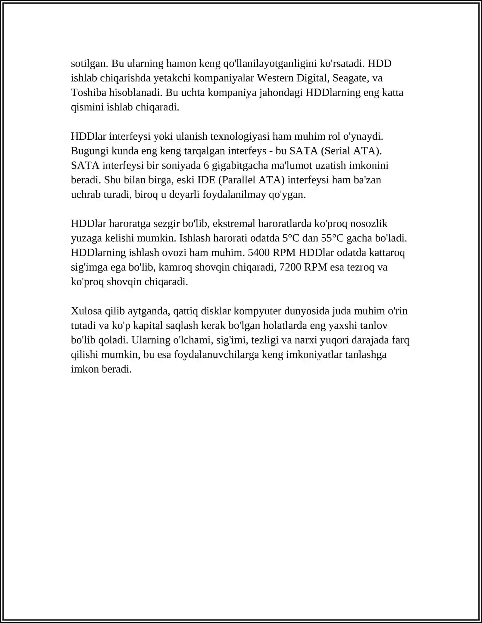 Qattiq disklar (HDD) 4