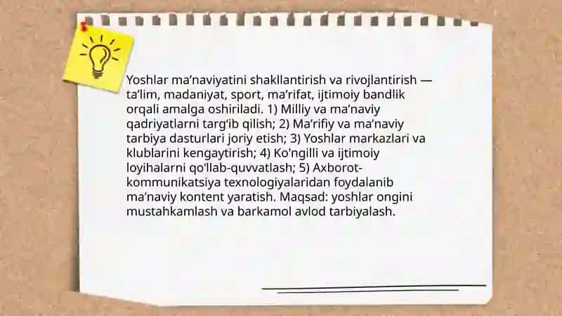 Milliy qadriyatlarni tiklash va targʻib qilish 4