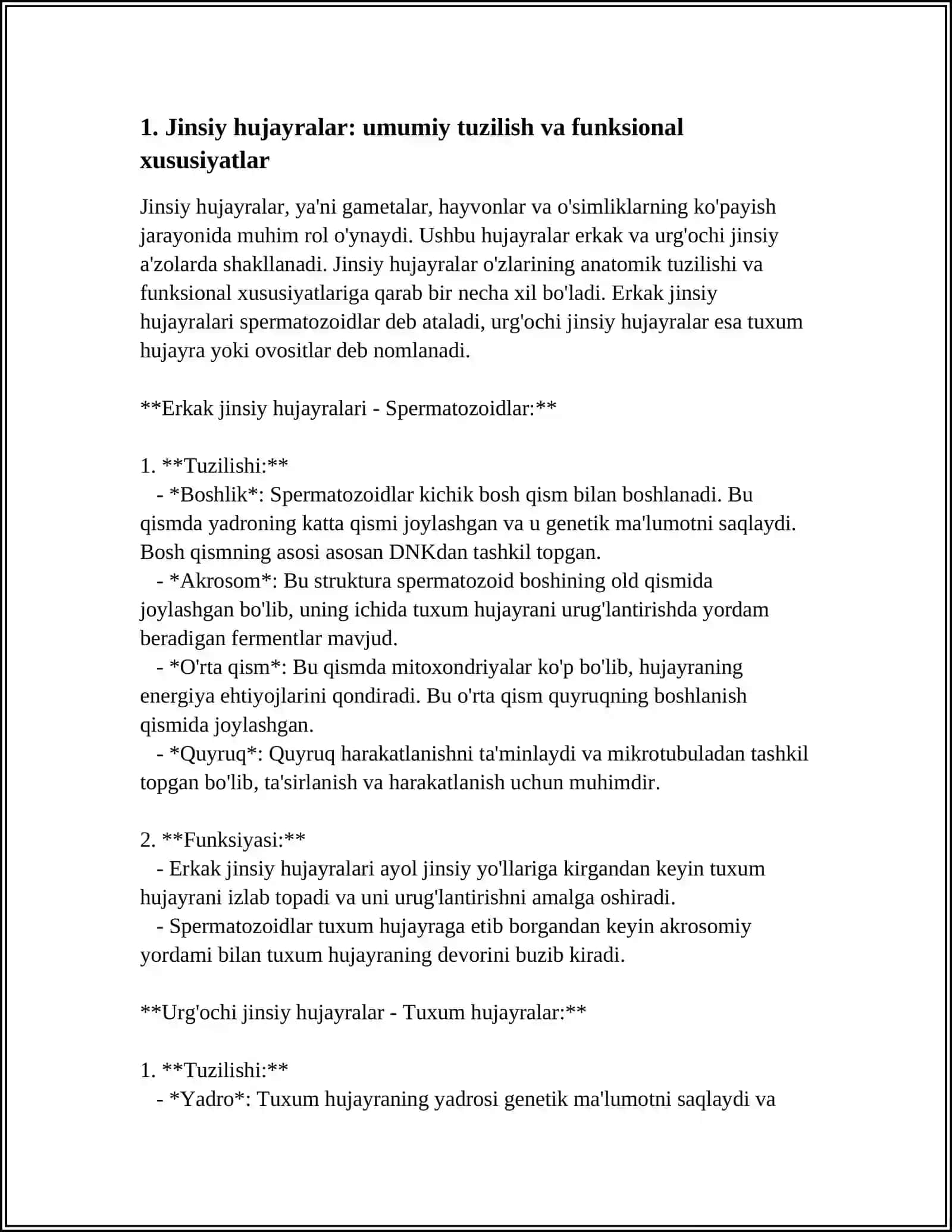 JINSIY HUJAYRALAR TUZILISHI, RIVOJLANISH TARRAQIYOTI 4