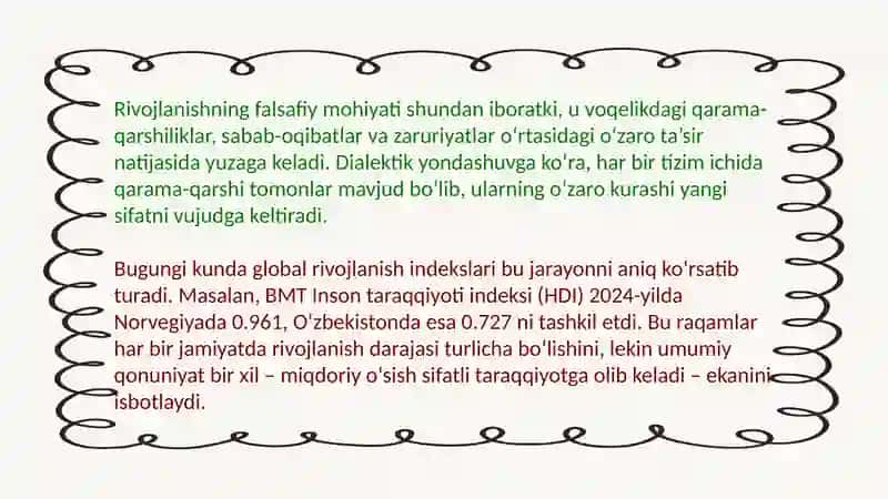 Rivojlanish tushunchasi va uning falsafiy mohiyati 4