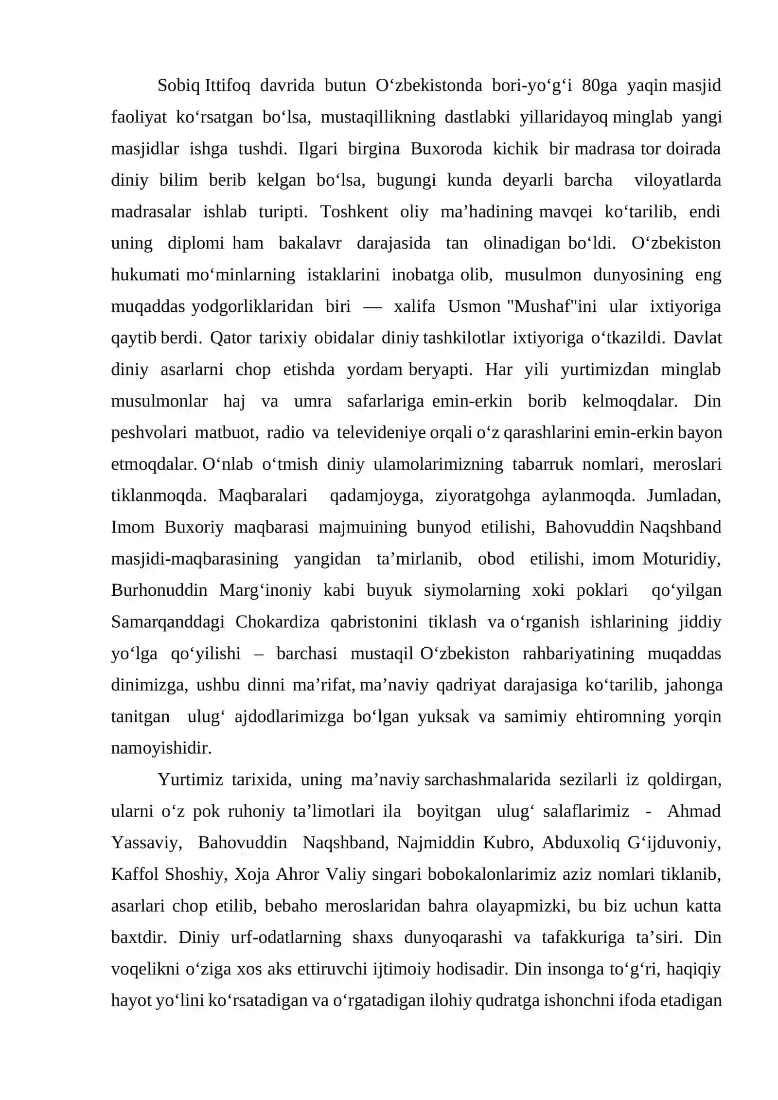 ISLOM QADRIYATLARI 4