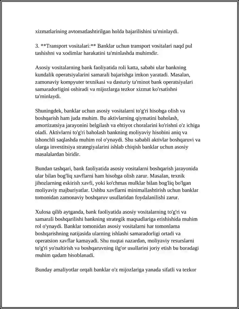 BANK FAOLYATIDA ASOSIY VOSITALAR 4