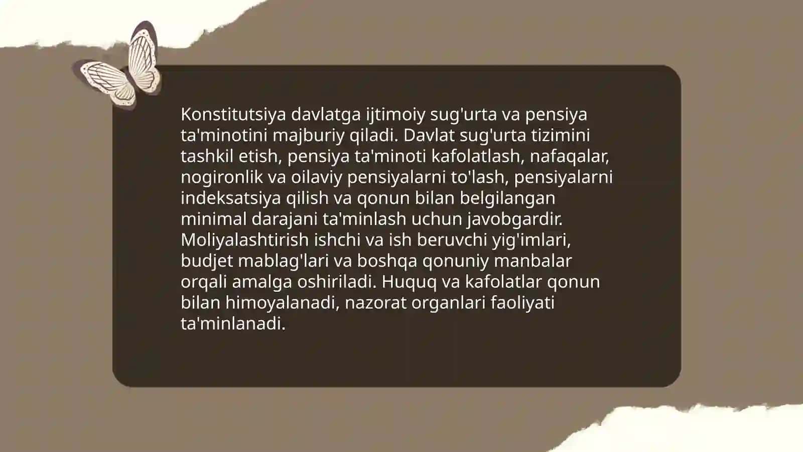 Konstitutsiyada davlat zimmasidagi muhim ijtimoiy majburiyatlar Olimjonova Hakimaxon 4