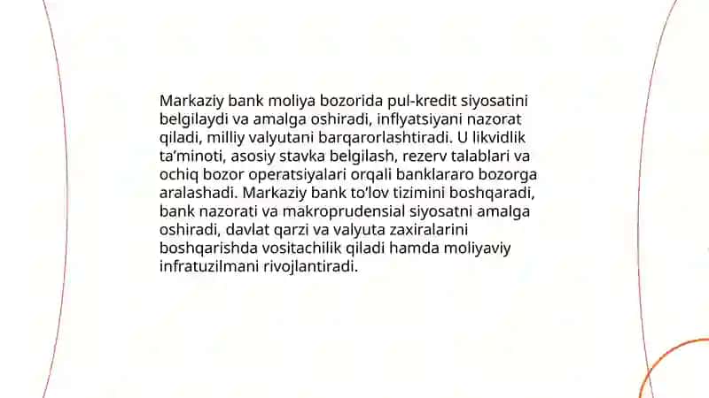 Moliya bozori institutlari, ularning faoliyati va roli 4