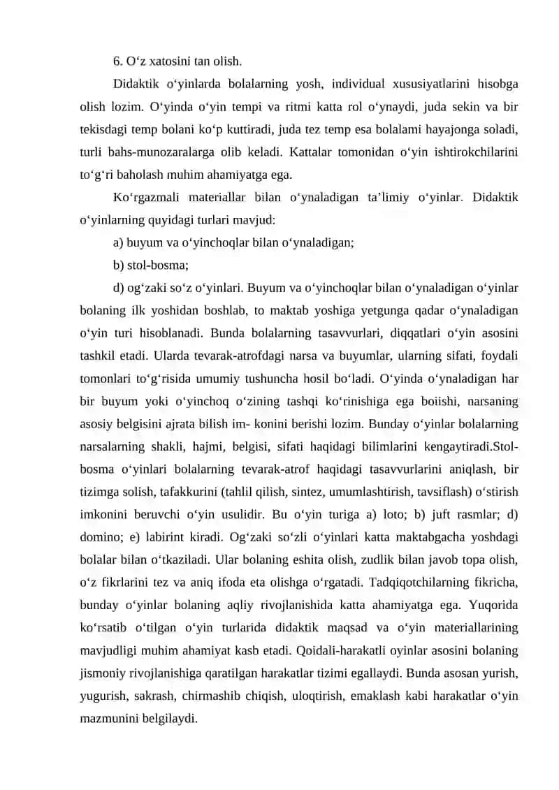 Maktabgacha Ta'lim Muassasalarida O'tkaziladigan O'yinlarning Tasnifi 4