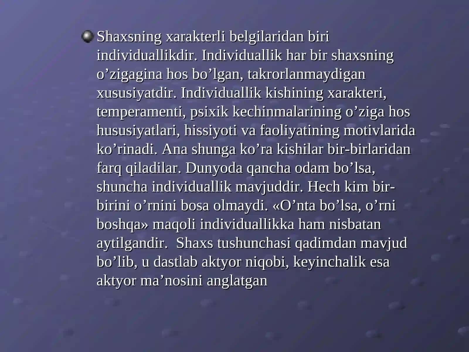 Personologiya-shaxs to’g’risidagi fan 4