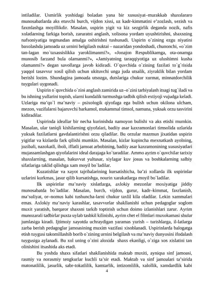 O`SPIRINLIK DAVRINING PSIXOLOGIK XUSUSIYATLARI 4