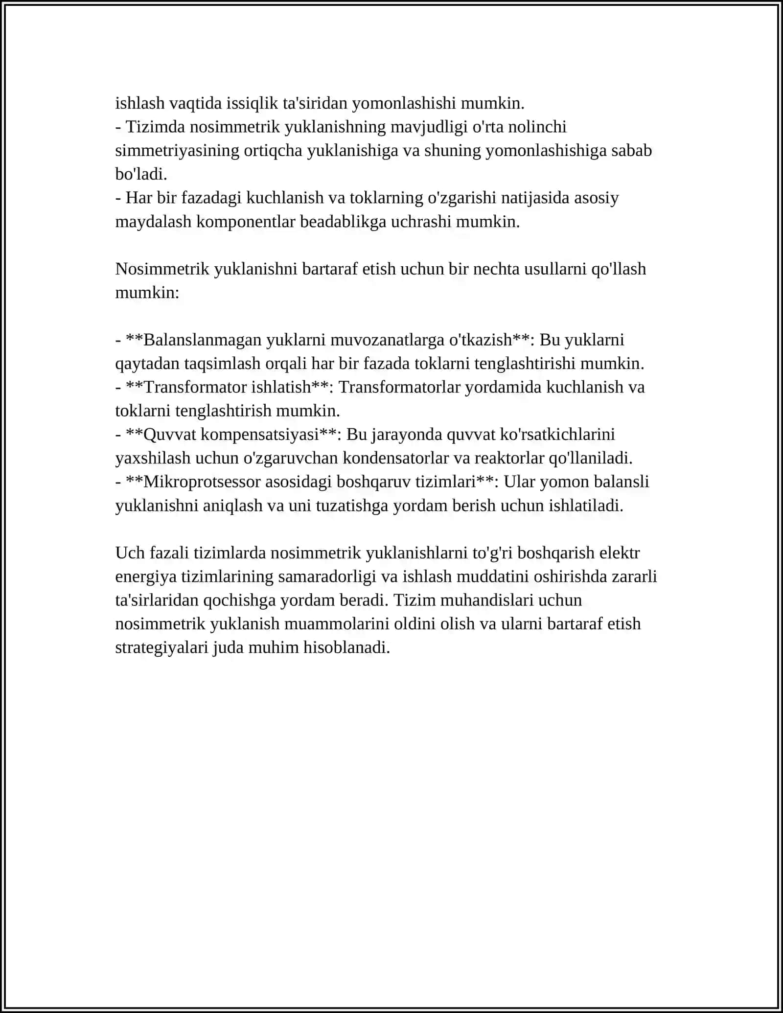 IKKI CHO'LG'AMLI TRANSFORMATORLARNING NOSIMMETRIK ISH REJIMLARI 4