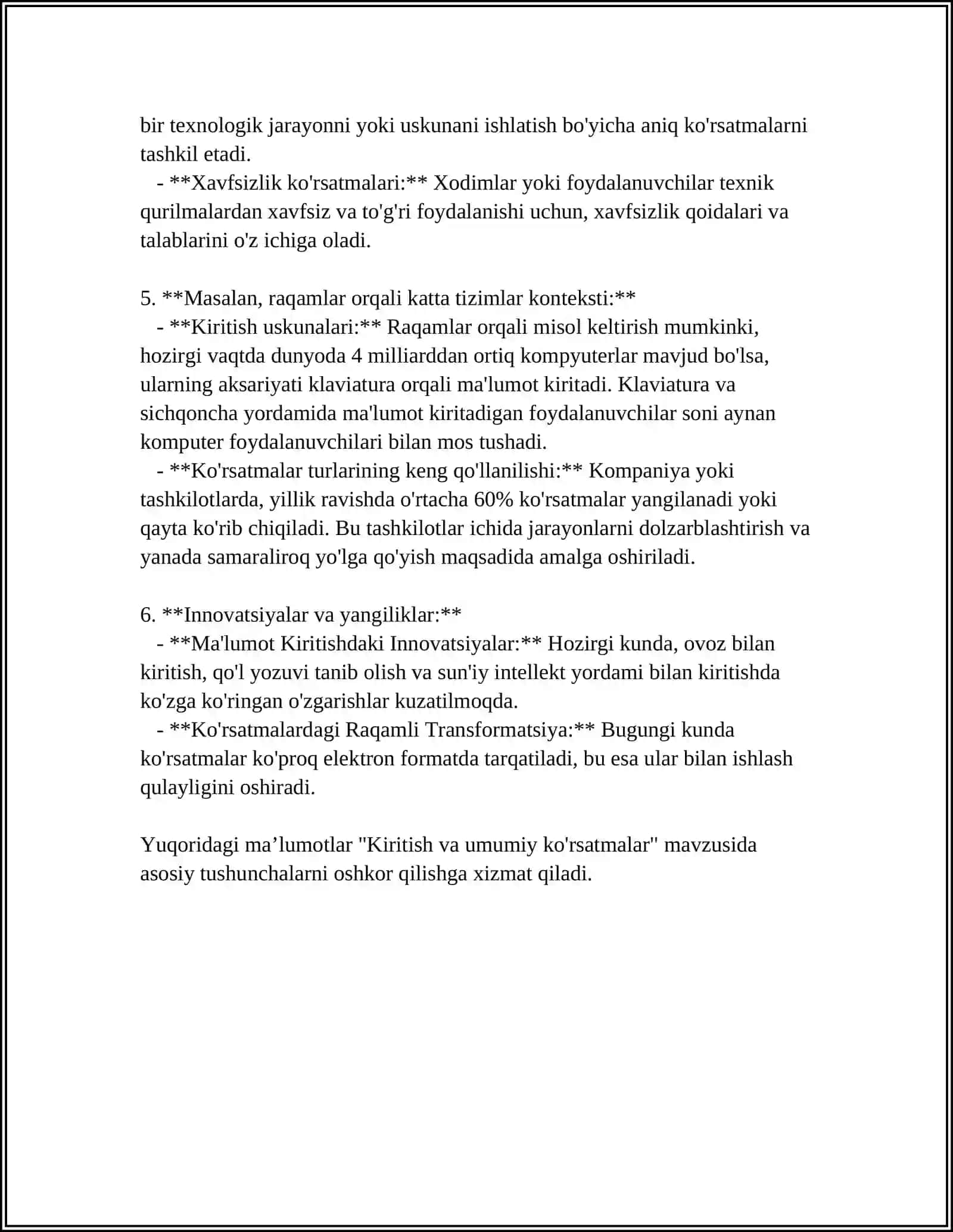 KAMUNIKATIV TURLI SOHALARDAGI FOALIYATI NATIYJALARINI SAMARALI NAMOYISH ETISH. TAQDIMOT ISHLASH JARAYONLARI 4
