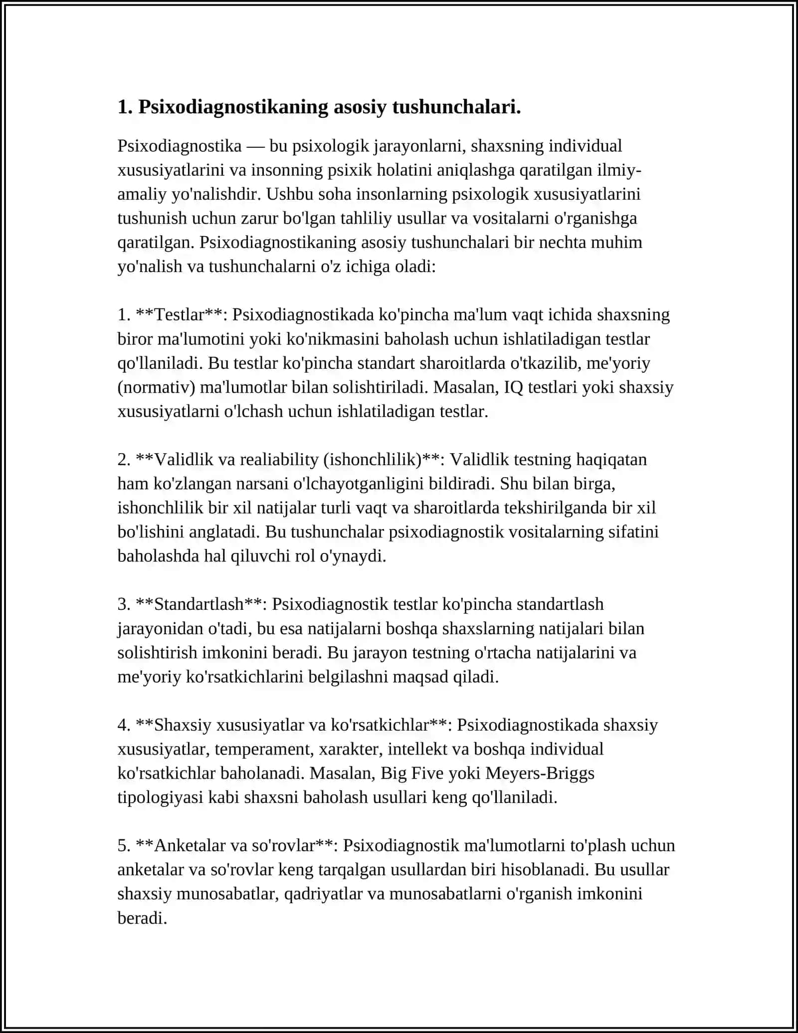 PSIXOGIAGNOSTIKA VA PSIXOLOGIYA TARMOQLARI O'RTASIDAGI BOG'LIQLIK 4