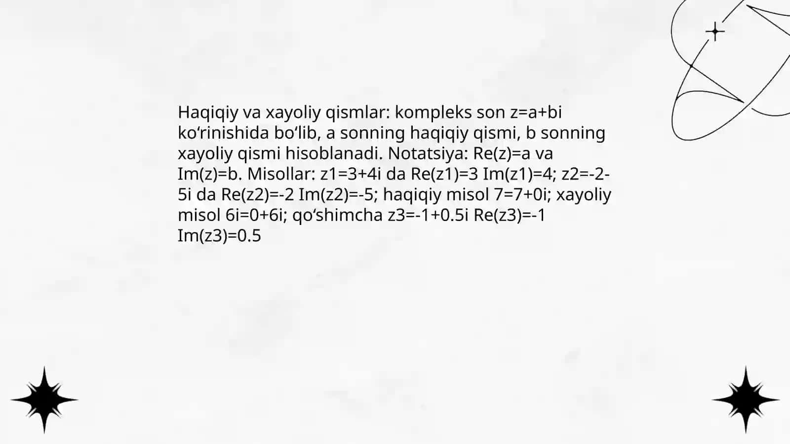 Kompleks sonning algebraik, trigonometrik va ko‘rsatkichli shakllari 4
