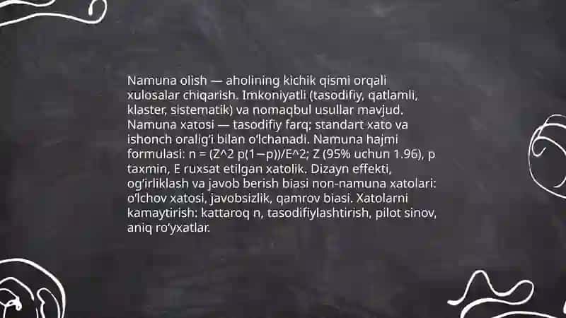 Ijtimoiy jarayonlarni statistik modellashtirish 4
