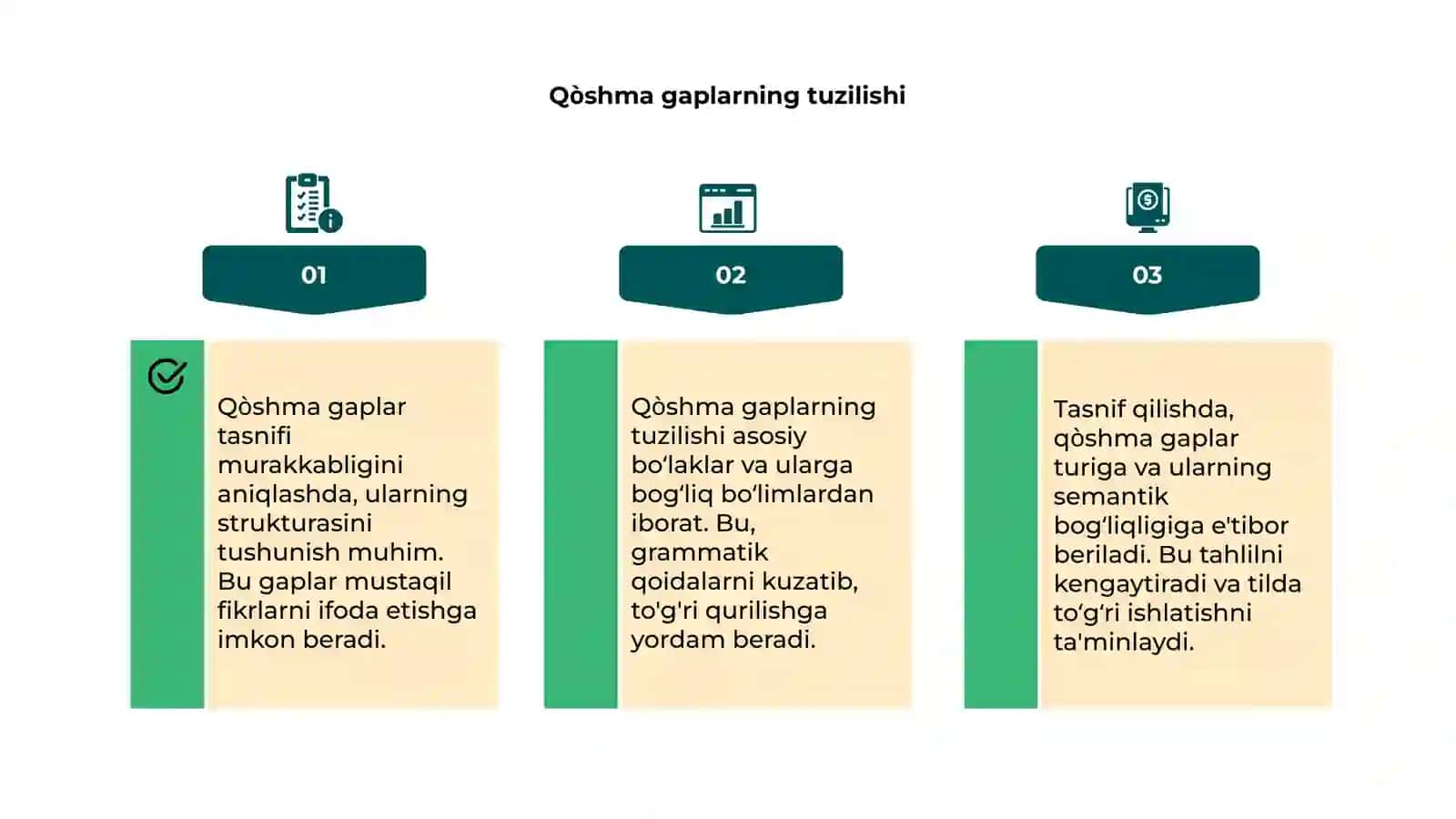 Qòshma gaplar tasnifi 4