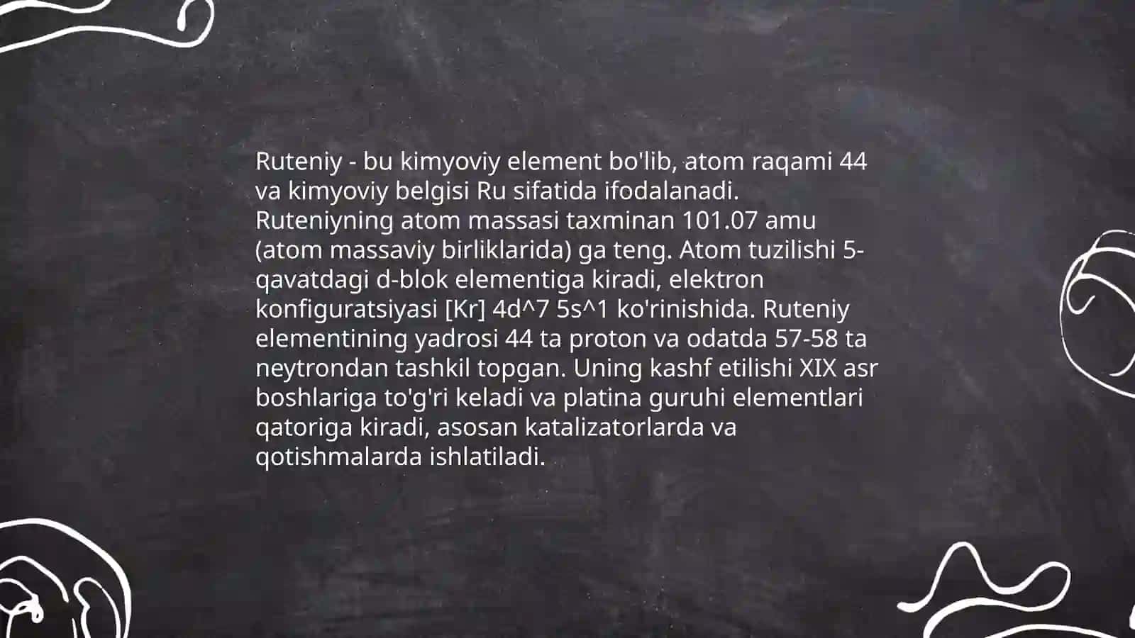Ruteniy birikmalari va olinishi va ularning xossalari 4