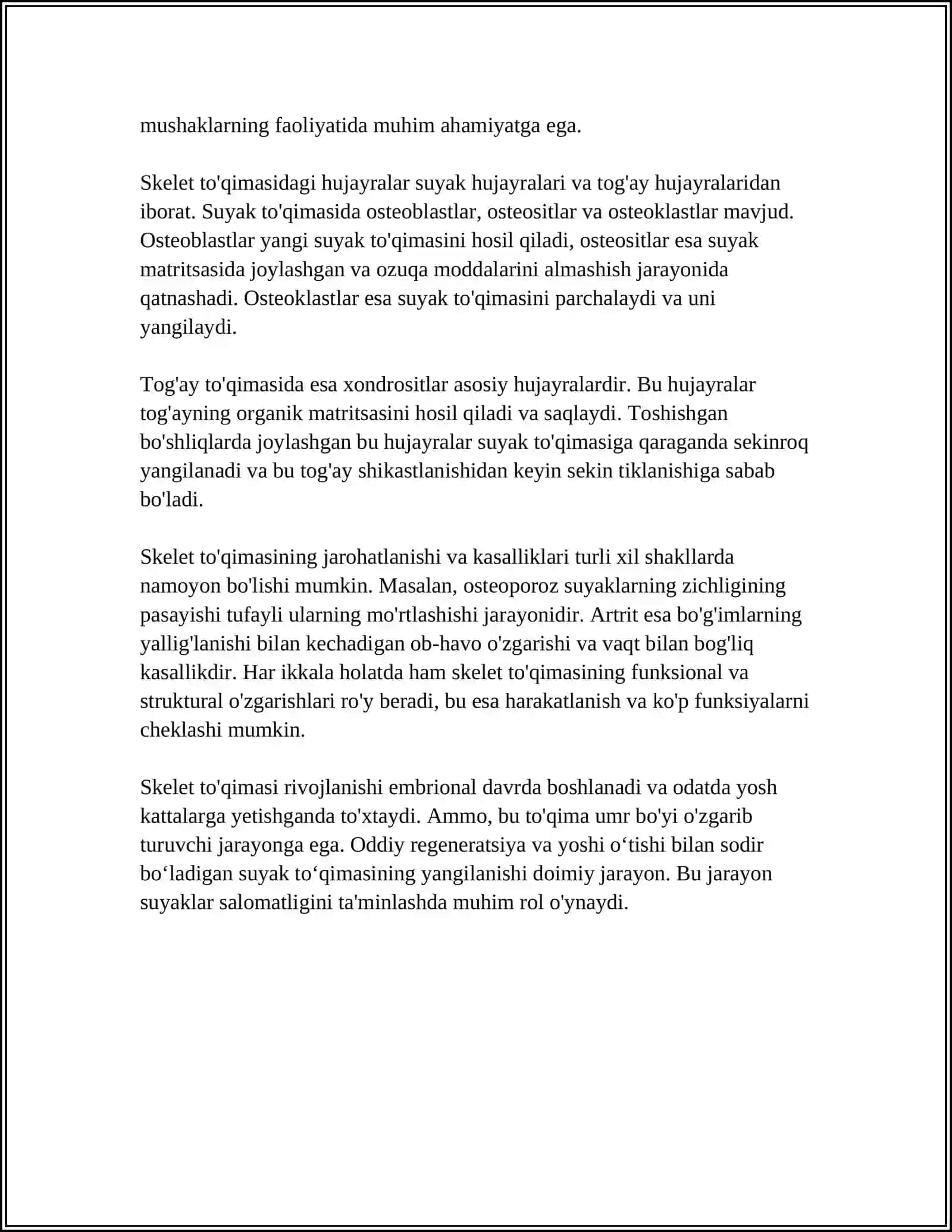 SKELET TO'QIMASI(SUYAK VA TOG'AY TO'QIMALARI) 4