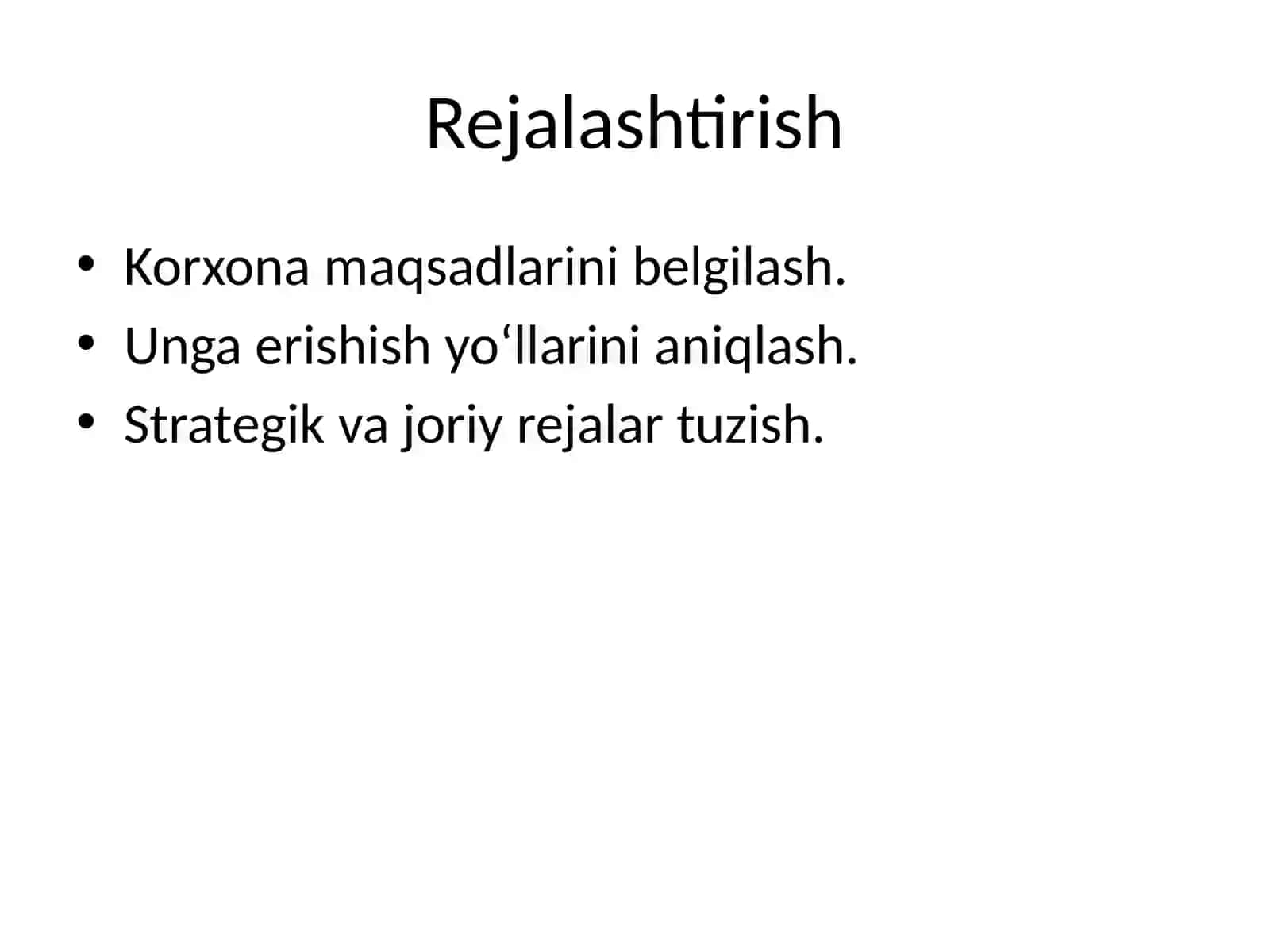 MENEJMENT TUSHUNCHASI VA UNING TAMOYILLARI 4
