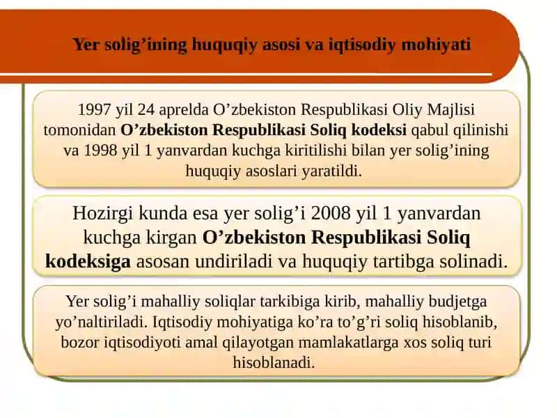 Yuridik shaxslardan olinadigan yer solig‘i 4
