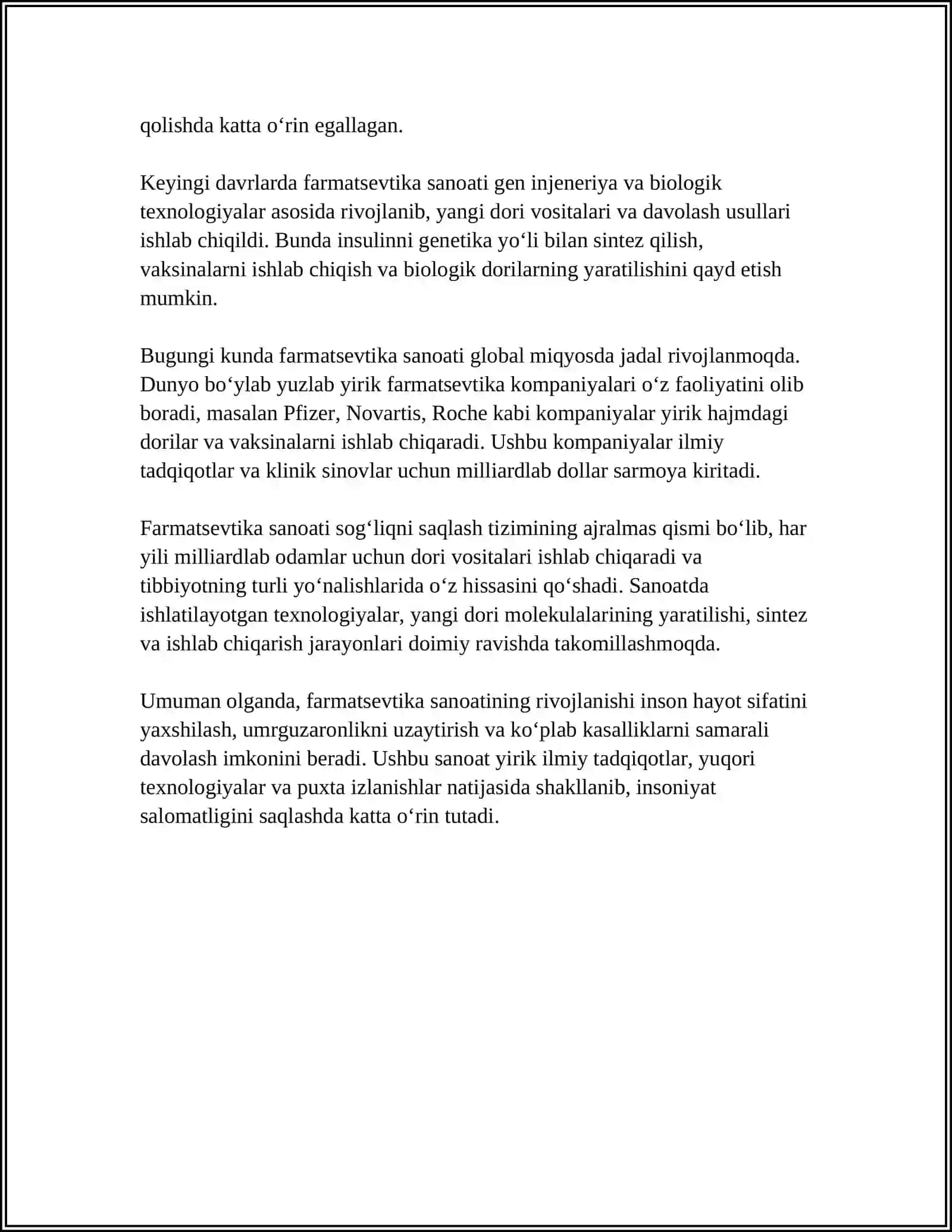HOZIRGI ZAMON FARMATSEVTIKA MODULLARINING RIVOJLANISH TARIXI 4