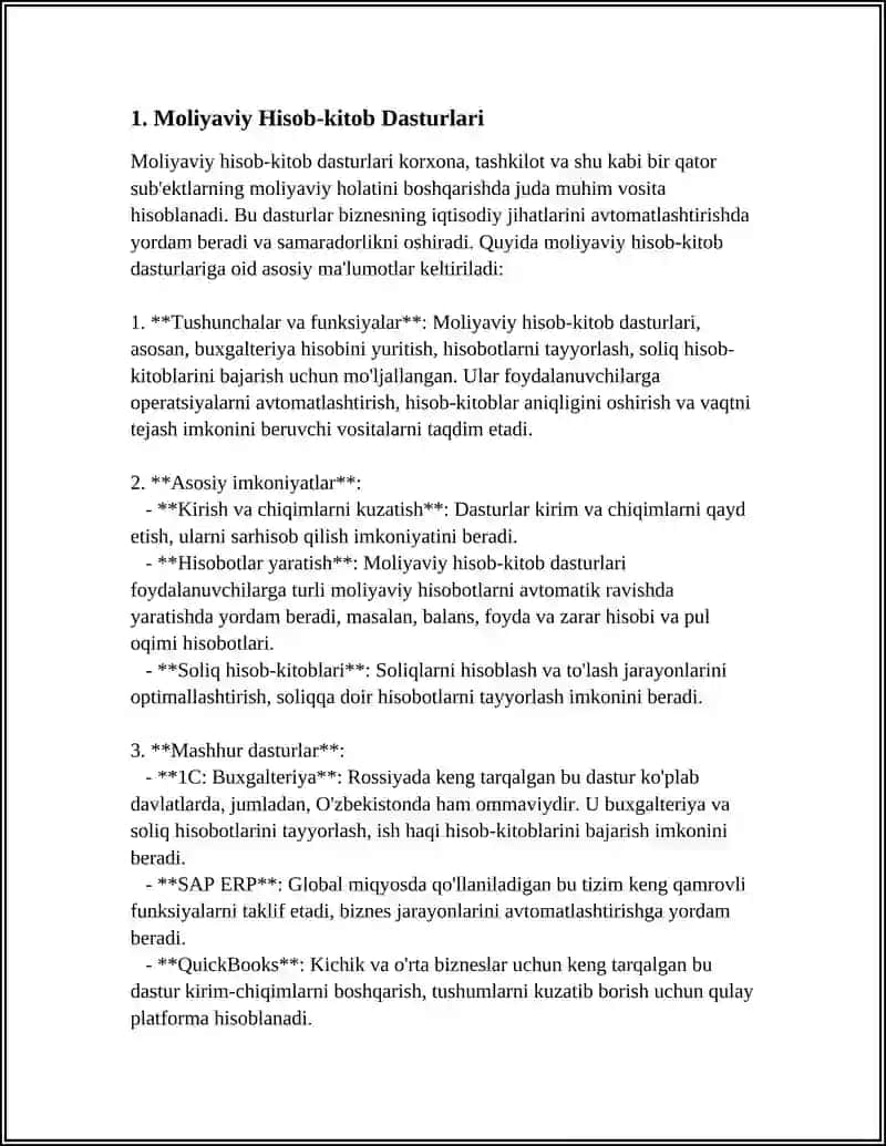 Moliyaviy Hisob-kitob Dasturlari 4