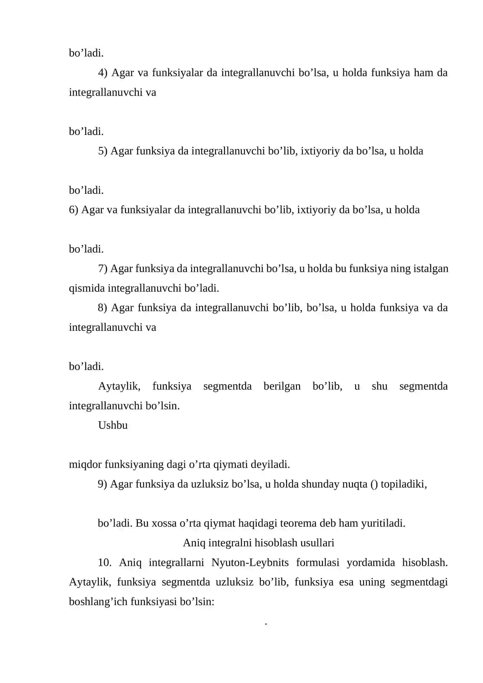 Aniq integral tushunchasi 4