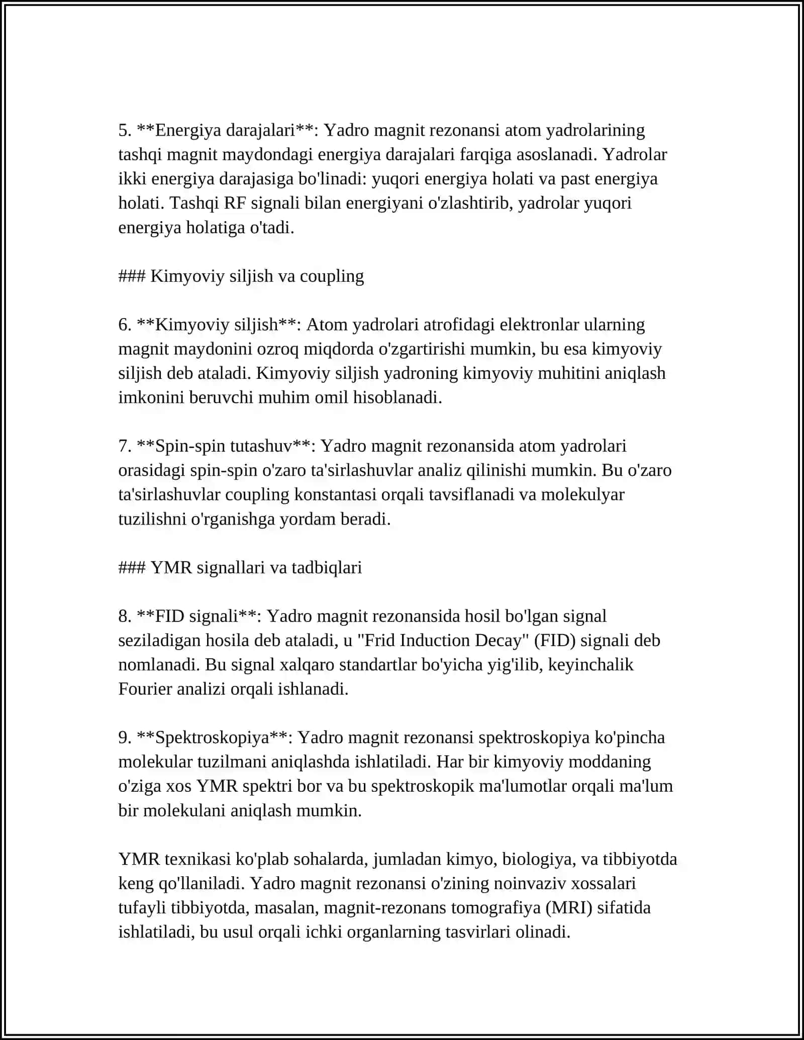 YADRO MAGNIT REZONANS SPEKTROSKOPIYASI 4