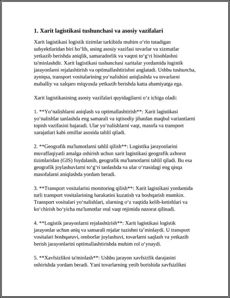 XARIT LAGISTIKASI TUSHUNCHASI VA VAZIFALARI 4