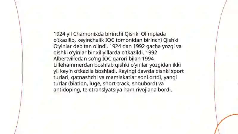 Olimpiya oyinlarining xususiyatlari 1896- Hozirgi yilgacha 4