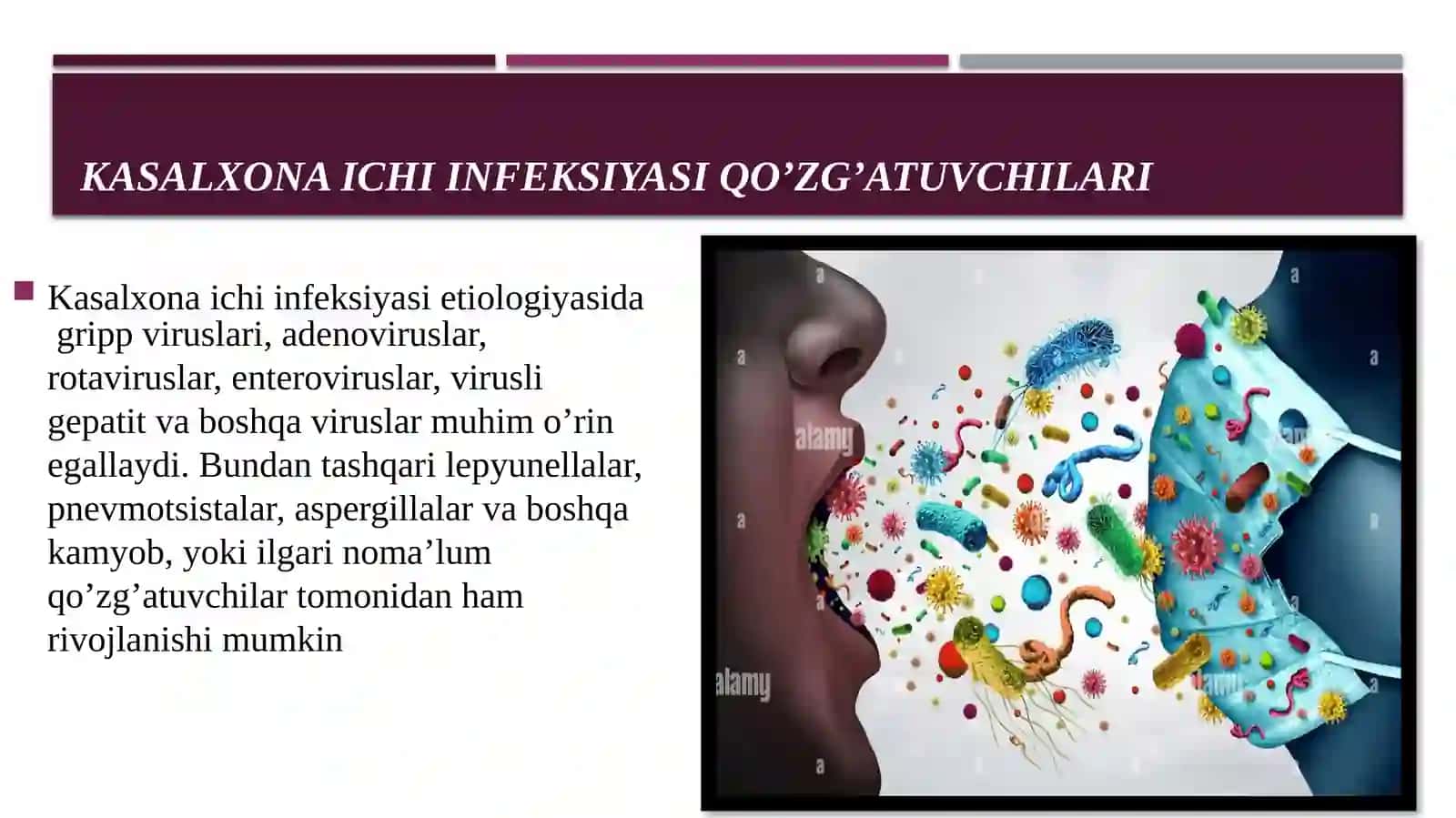 Kasalxona ichida tarqaluvchi yuqumli kasalliklar qo’zg’atuvchilari va ularning labaratoriya diagnostikasi 4