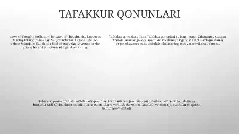 Mantiq Tafakkur Shakllari Va Qonunlarini OʻRganuvchi Fan Sohasi Sifatida 4