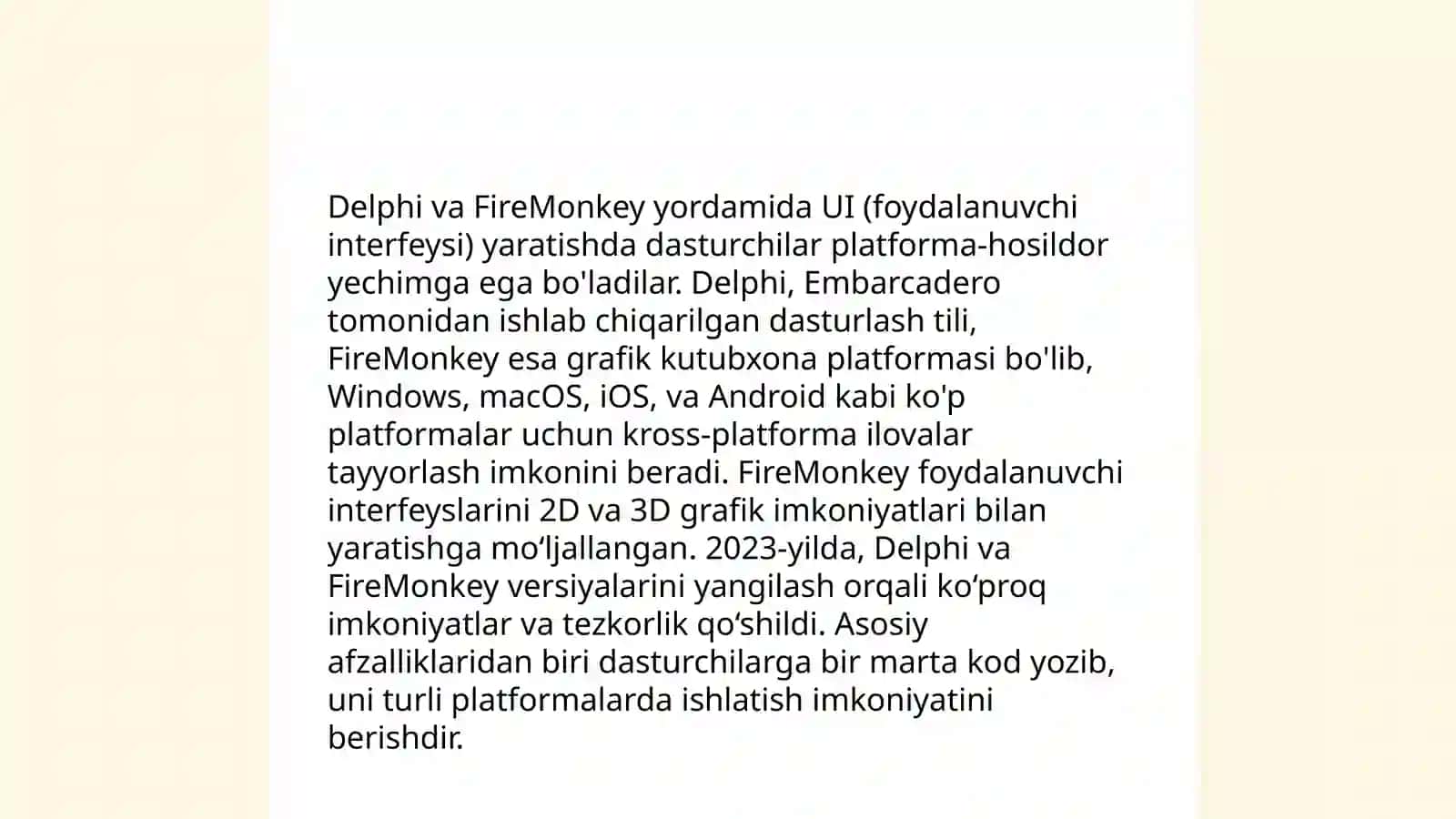 Delphi tilida mobil ilova yaratish 4