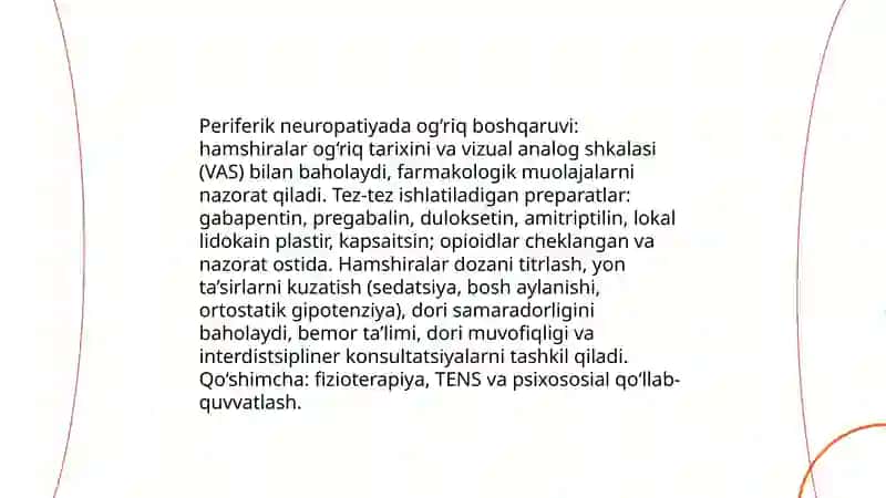 Periferik asab tizimi kasalliklarida hamshiralik ishi 4
