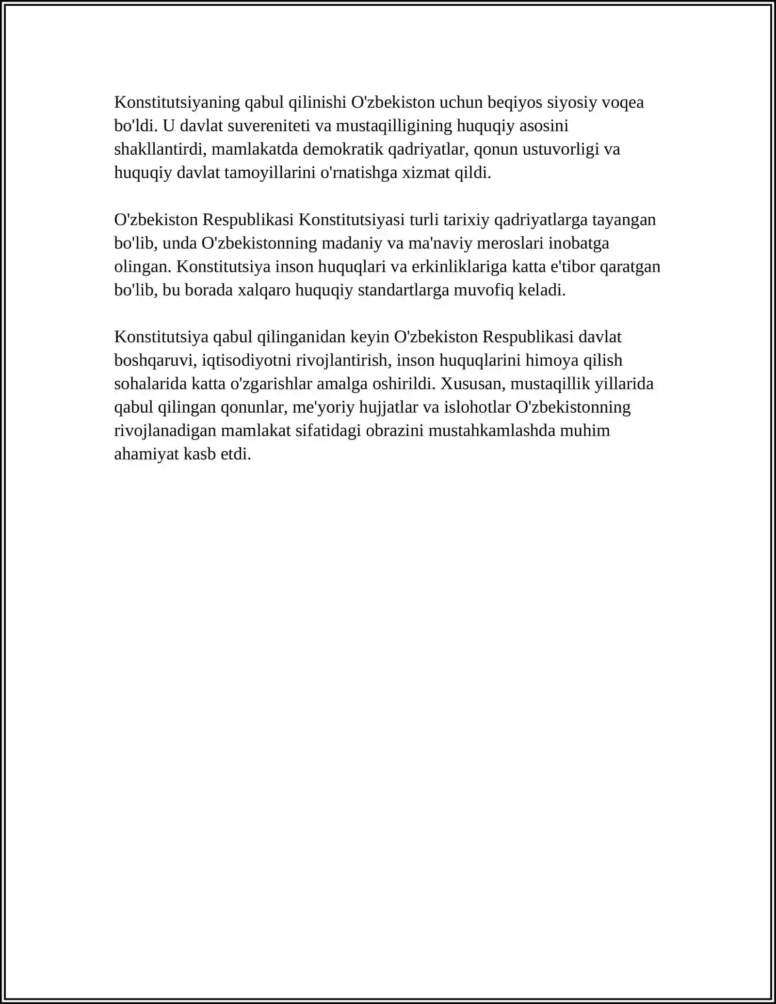 MUSTAQILLIK YILLARIDA DAVLAT BOSHQARUVI TIZIMIDA AMALGA OSHIRILGAN ISLOHOTLAR 4