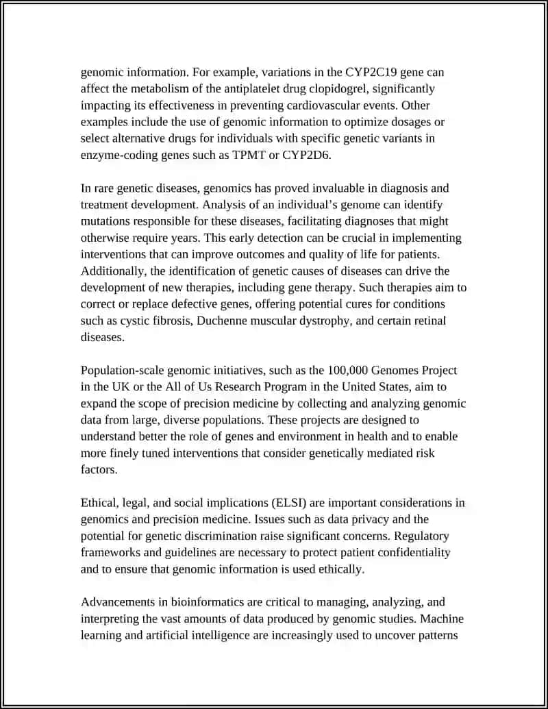 Genomics and Precision Medicine 4