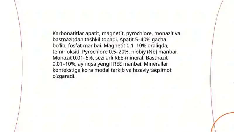 Karbonatitlar va ular bilan bog'liq foydali qazilma konlari 4