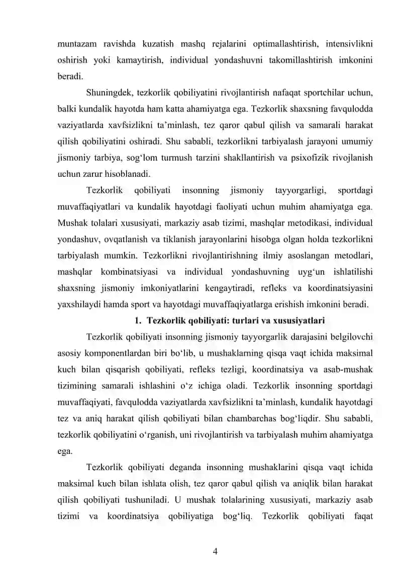 TEZKORLIK QOBILYATINI TARBIYALASH 4