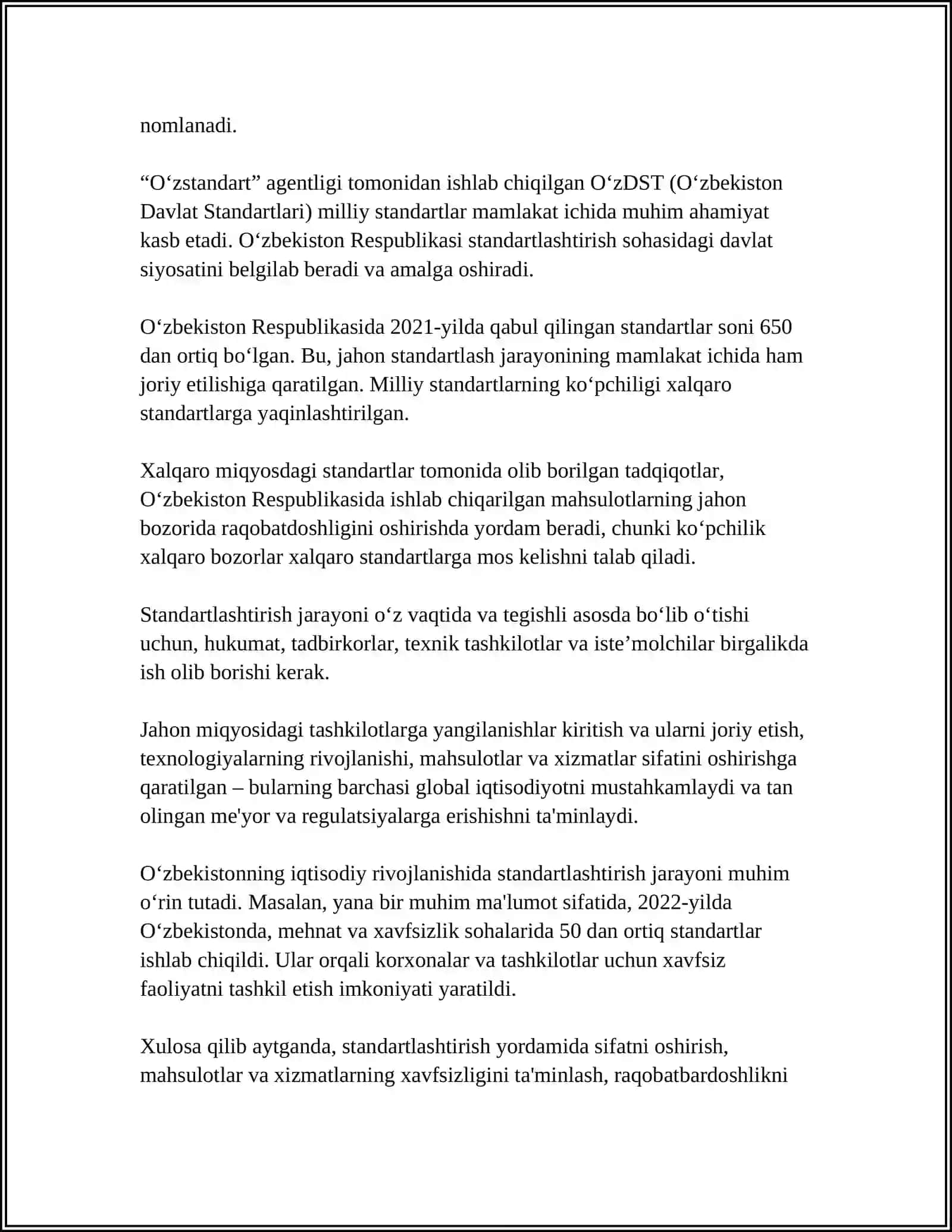 STANDARTLASHTIRISH OBYEKTLARI VA SUBYEKTLARI 4