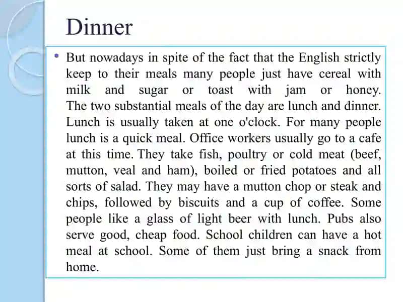 English Meals 4