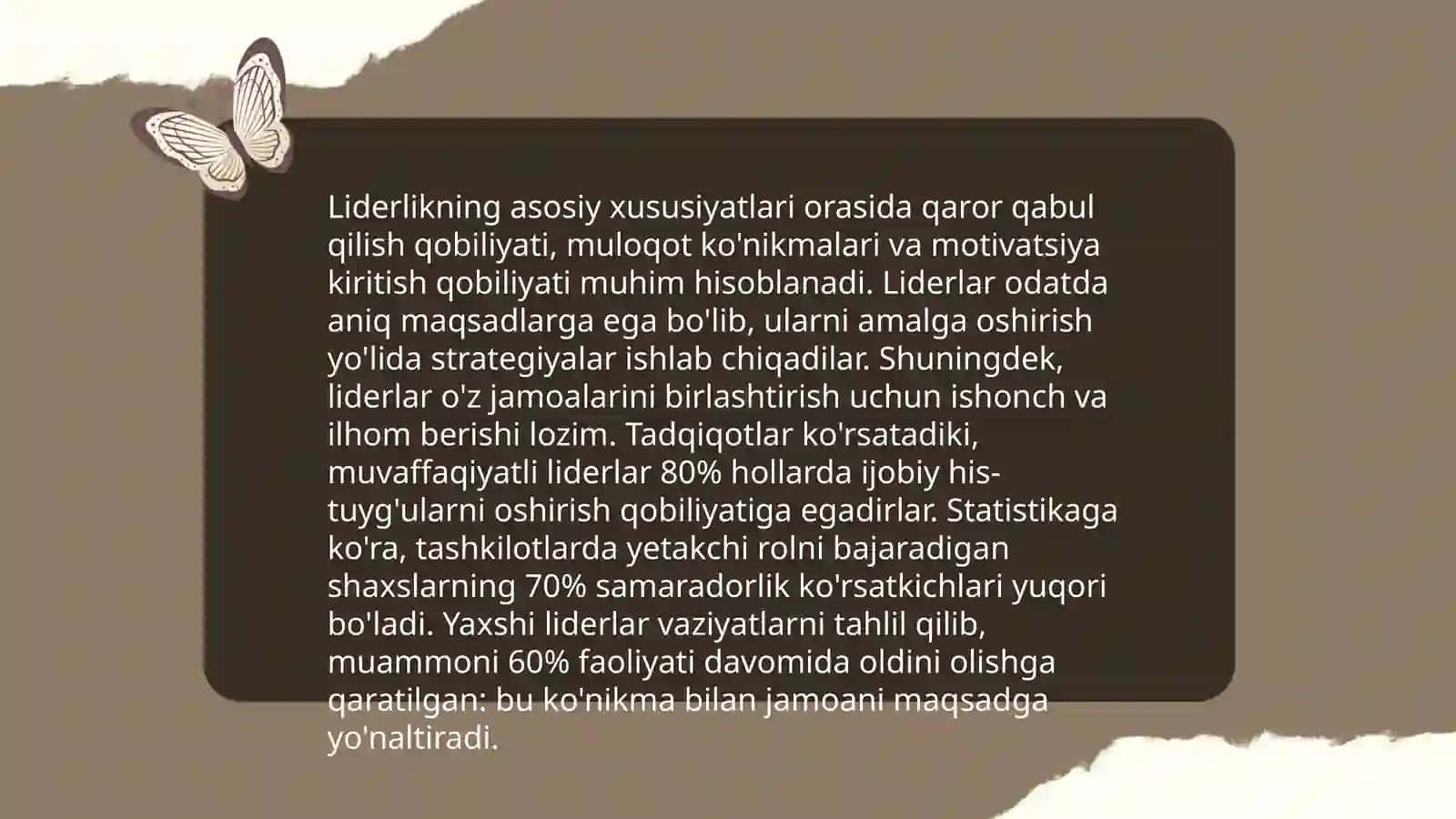 Liderlik: tabiati, turlari, superliderlik fenomeni. Liderlik faoliyat motivlari 4