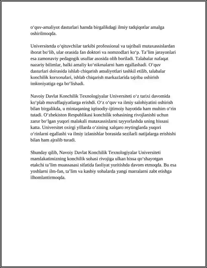 Navoiy Davlat Konchilik Texnologiyalar Universitetu 4