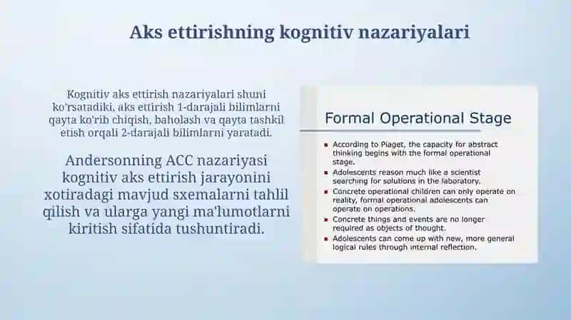 Aks ettirishning psixologik nazariyalari va asoslari 4