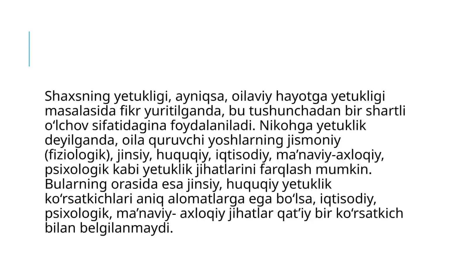 Oilaviy hayotga tayyorlik diagnostikasi 4