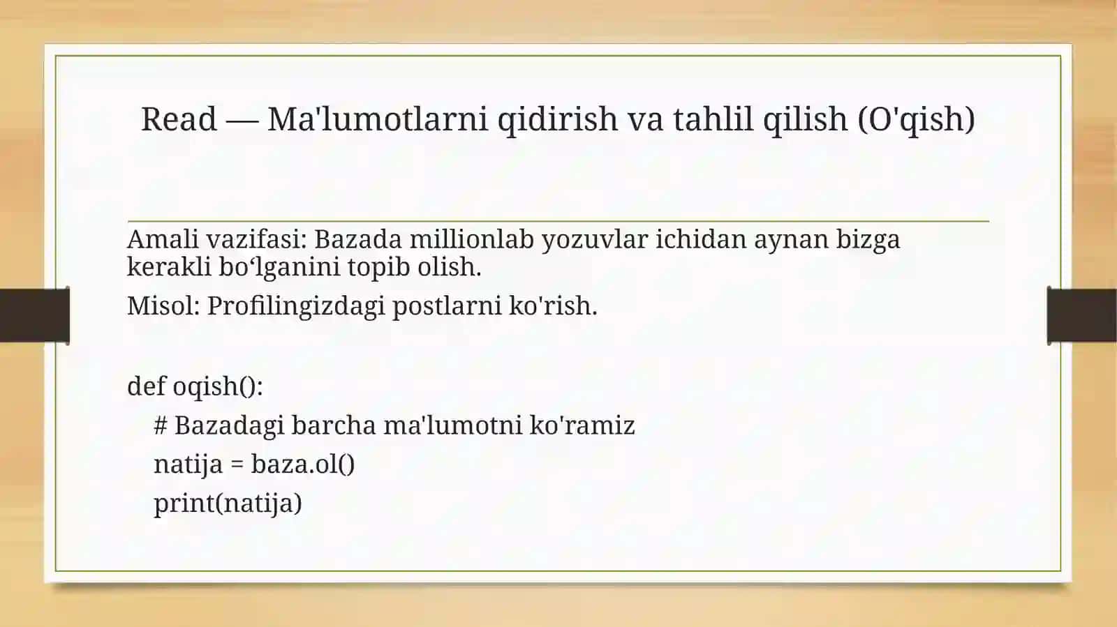 CRUDtushunchasi va uning hayotiyahamiyati 4
