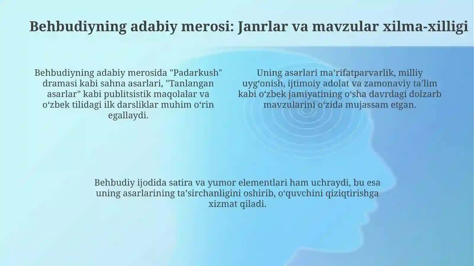 Mahmudxoʻja Behbudiy asarlarda adabiyotdagi oʻrni 4