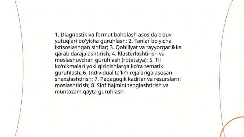 Tabaqalashtirilgan ta'limni tashkil etish 4