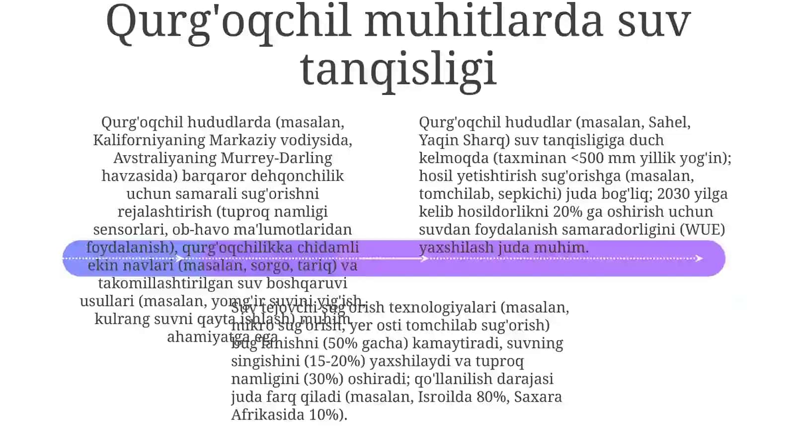 Suvtaqchilsharoitlardaqishloqxoʻjalikekinlarinisugʻorishdasuvdantejamlifoydalanishusullari 4