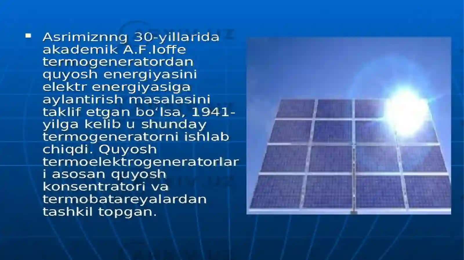 Avtomobilsozlikda quyosh energiyasidan foydalanish 4
