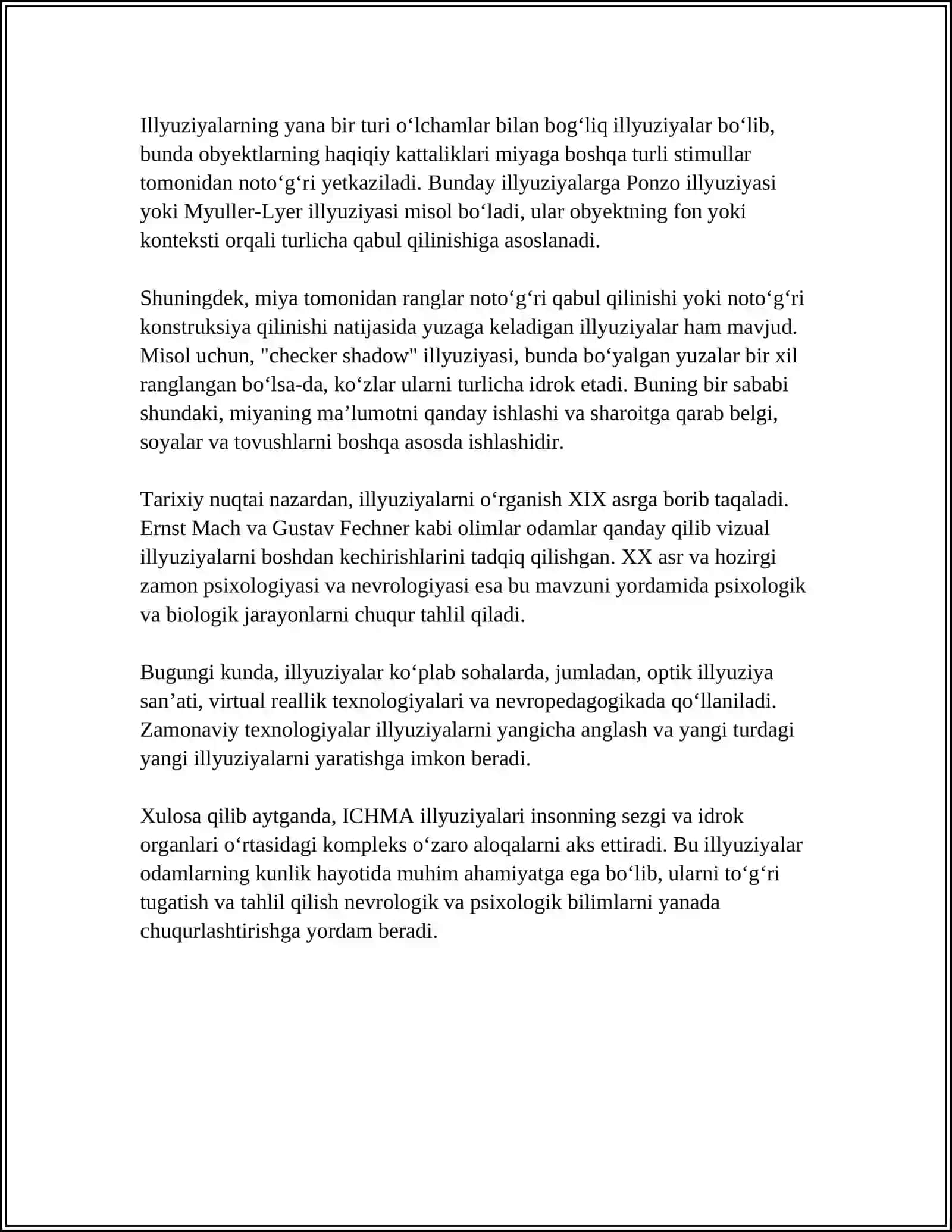 ICHMA ICH JOYLASHGAN TAKRORLASH JARAYONLARINI TASHKIL ETISH 4